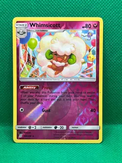 Pokemon Tcg Whimsicott 144/236 Unified Minds Reverse Holo - Image 1