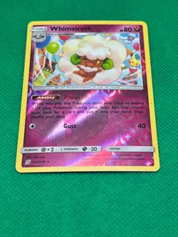 Pokemon Tcg Whimsicott 144/236 Unified Minds Reverse Holo - Image 2