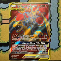 Charizard & Braixen GX 212/236 Full Art Tag Team Cosmic Eclipse Pokemon Card TCG - Image 1