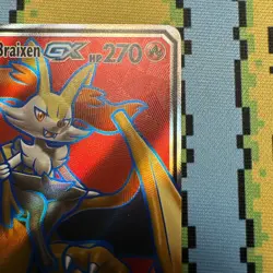 Charizard & Braixen GX 212/236 Full Art Tag Team Cosmic Eclipse Pokemon Card TCG - Image 3