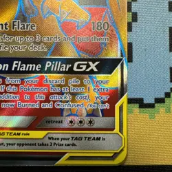 Charizard & Braixen GX 212/236 Full Art Tag Team Cosmic Eclipse Pokemon Card TCG - Image 4
