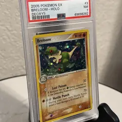 2005 Pokemon EX Deoxys 3 Breloom Holo PSA 7 NM (Holo Bleed) - Image 2