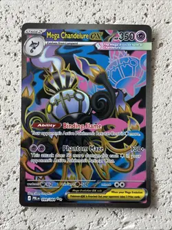 🔥Mega Chandelure EX 99/84 Full-Art Rare Pokemon TCG Pitch Black NM+🔥 - Image 1