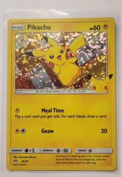 2021 McDonalds Pokemon 25th Anniversary Promo Holo Pikachu 25/25 TCG Near Mint - Image 3