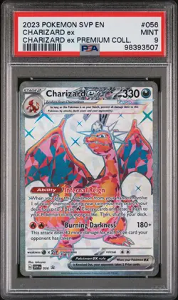2023 POKEMON SVP EN-SV BLACK STAR PROMO #056 CHARIZARD EX PSA 9 - Image 1