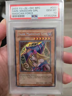 Yugioh 2002l3 Dark Magician Girl MFC 000 PSA 10 Gem Mint Secret Rare Low Pop - Image 1