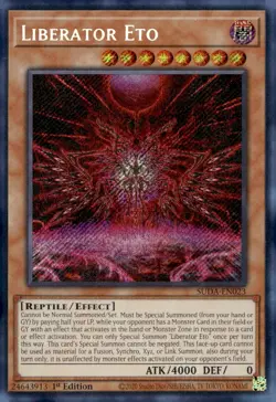 Yu-Gi-Oh! Liberator Eto 1st Ed. SUDA-EN023 Secret Rare NM/LP x1 - Image 1