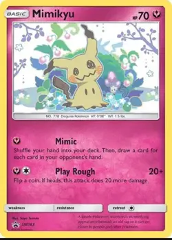 ☀ 🌕 Mimikyu SM163 Team Up Black Star Promo Sun & Moon Pokemon Card Near Mint - Image 1