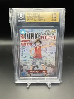 Monkey.D.Luffy (055) (College Basketball US Voyage) P-055 One Piece Promo-BGS 10 - Image 1
