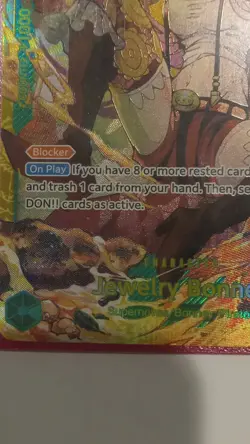 Bandai One Piece Jewelry Bonney OP07-118 6000 Power Character SR Alt Art Foil - Image 2