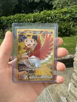 Pokemon TCG Destined Rivals Ethan's Ho-Oh EX Card 239/182 Gold Hyper Rare - Image 1