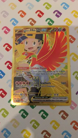 Pokemon TCG Destined Rivals Ethan's Ho-Oh EX Card 239/182 Gold Hyper Rare - Image 1