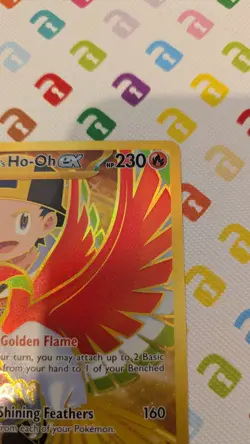Pokemon TCG Destined Rivals Ethan's Ho-Oh EX Card 239/182 Gold Hyper Rare - Image 3