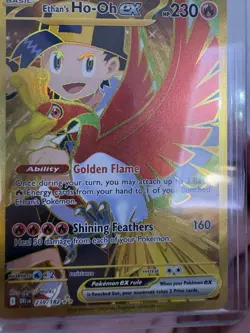 Pokemon TCG Destined Rivals Ethan's Ho-Oh EX Card 239/182 Gold Hyper Rare - Image 3