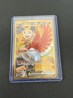 Pokemon TCG Destined Rivals Ethan's Ho-Oh EX Card 239/182 Gold Hyper Rare NM - Image 1