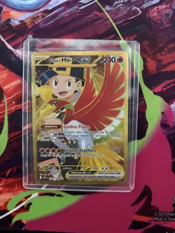 Pokemon TCG Destined Rivals Ethan's Ho-Oh EX Card 239/182 Gold Hyper Rare - Image 1