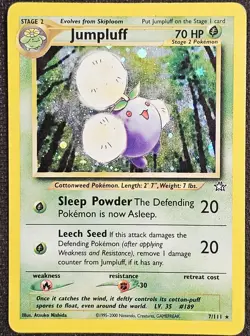 Jumpluff 7/111 Holo Rare Neo Genesis Pokemon Card MP Clean Front - Image 1