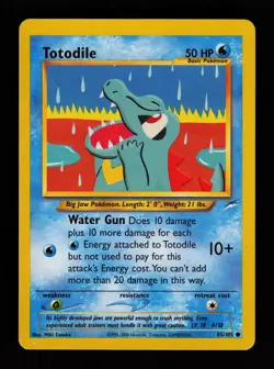 Totodile 85/105 Unlimited Common Neo Destiny Pokemon Cards - Image 1