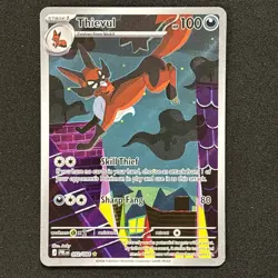 Pokemon Thievul 092/084 Pitch Black Illustration Rare IR Holo TCG Card Near mint - Image 1