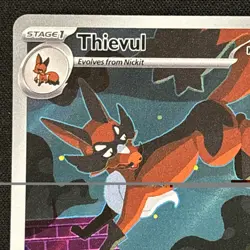Pokemon Thievul 092/084 Pitch Black Illustration Rare IR Holo TCG Card Near mint - Image 2