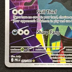 Pokemon Thievul 092/084 Pitch Black Illustration Rare IR Holo TCG Card Near mint - Image 5