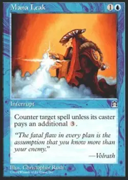 MTG magic cards 1x Mana Leak Stronghold Light Play, English - Image 1