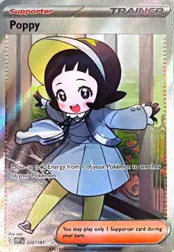 Poppy 220/197 Ultra Rare OBF Obsidian Flames Pokemon Card excellent - Image 1