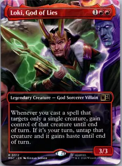 Loki, God of Lies (Borderless) 512 Commander: Marvel Super Heroes NM - Image 1