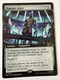 Panther Habit #446 Borderless MTG Marvel Super Heroes NM Artifact - Image 1