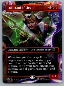 Loki, God of Lies (Borderless) 512 Commander: Marvel Super Heroes Magic: NM - Image 1