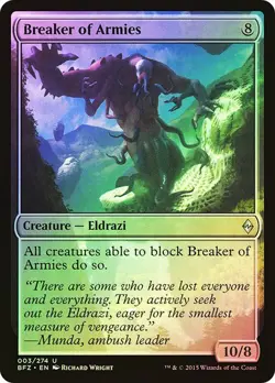Magic The Gathering MTG BREAKER OF ARMIES FOIL Battle for Zendikar NM Near Mint - Image 1