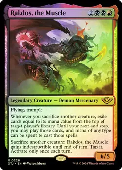 Magic The Gathering MTG RAKDOS, THE MUSCLE FOIL Outlaws of Thunder Junction NM - Image 1