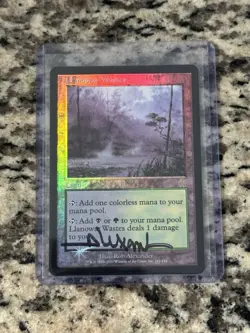 [1x] Llanowar Wastes - Foil Near Mint, SIGNED by artist Apocalypse MTG Magic - Image 1