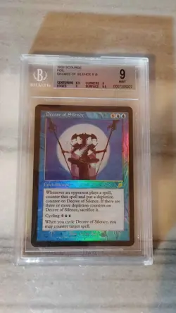 BGS 9 Decree of Silence foil MTG Scourge - Image 1