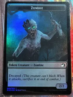 Zombie (005) -- Zombie (015) Token (Foil) MTG Innistrad: Midnight Hunt (MID) NM - Image 1