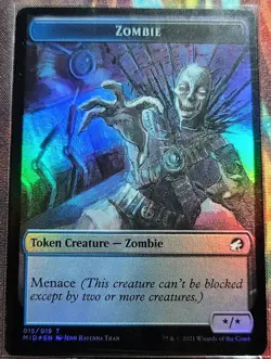 Zombie (005) -- Zombie (015) Token (Foil) MTG Innistrad: Midnight Hunt (MID) NM - Image 2