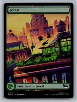 Forest (0195) Teenage Mutant Ninja Turtles Land,Foil Magic MTG - Image 1