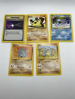 Wizards of the Coast Pokemon Vintage Legendary Collection TCG BaseSet 5 Card Lot - Image 1