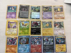 Pokemon Card Lot of 15 Cards Vintage/Mid Era Conditions Vary See Pics, Holo/rev - Image 1