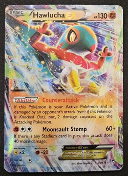 Hawlucha EX 64/111 XY Furious Fists Ext. Art Ultra Rare Holo Pokemon TCG 2014 HP - Image 1