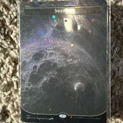 Magic The Gathering UnFinity Galaxy Foil Planet Swamp MINT NEVER PLAYED mtg - Image 1