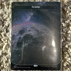 Magic The Gathering UnFinity Galaxy Foil Planet Swamp MINT NEVER PLAYED mtg - Image 2