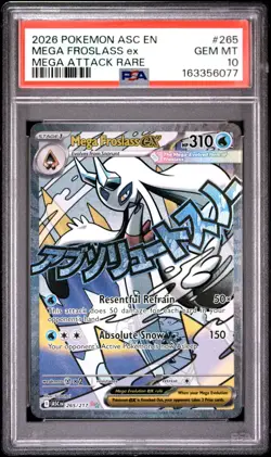 2026 POKEMON ASC EN-ASCENDED HEROES MEGA ATTACK RARE MEGA FROSLASS EX PSA 10 - Image 1