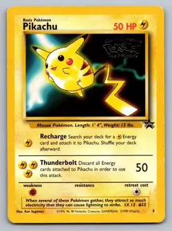 Pikachu 4 Promo Wizards Black Star Promos Pokemon DMG - Image 1