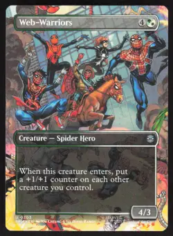 Web-Warriors (Borderless) - Marvel's Spider-Man SPM - 203 - MTG Magic - Image 1