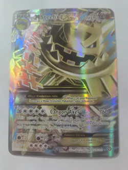M Steelix EX 109/114 Full Art Ultra Rare Steam Siege Pokemon Holo TCG (LP) 2016 - Image 1