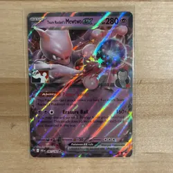 081/182 Team Rocket's Mewtwo ex Pokemon TCG Prize Pack Series 8 Stamped Destined - Image 1