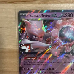 081/182 Team Rocket's Mewtwo ex Pokemon TCG Prize Pack Series 8 Stamped Destined - Image 2