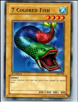 YuGiOh - 1st Edition 7 Colored Fish [SDJ - SDJ-008] - Common / Short Print/NM - Image 1