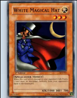 YuGiOh - 1st Edition White Magical Hat [SDJ - SDJ-021] - Common / Short Print/NM - Image 1